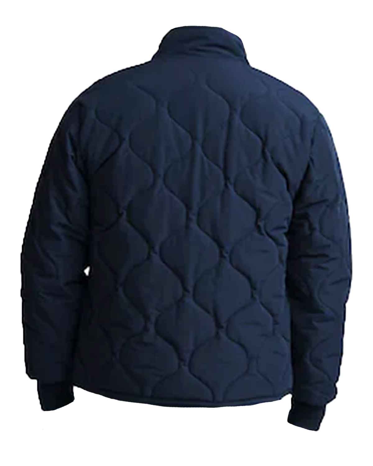 Mens Aubin Barbel Blue Quilted Puffer Jacket