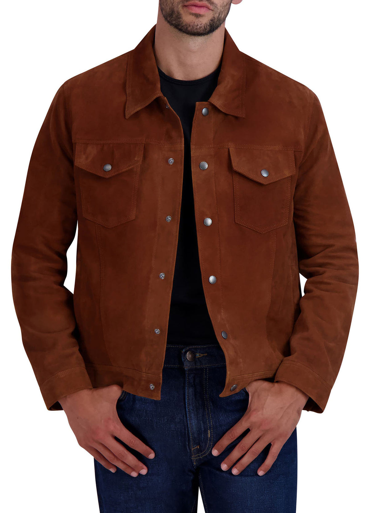 Mens Classic Brown Suede Leather Jacket | Shop Now! – Elite Jacket