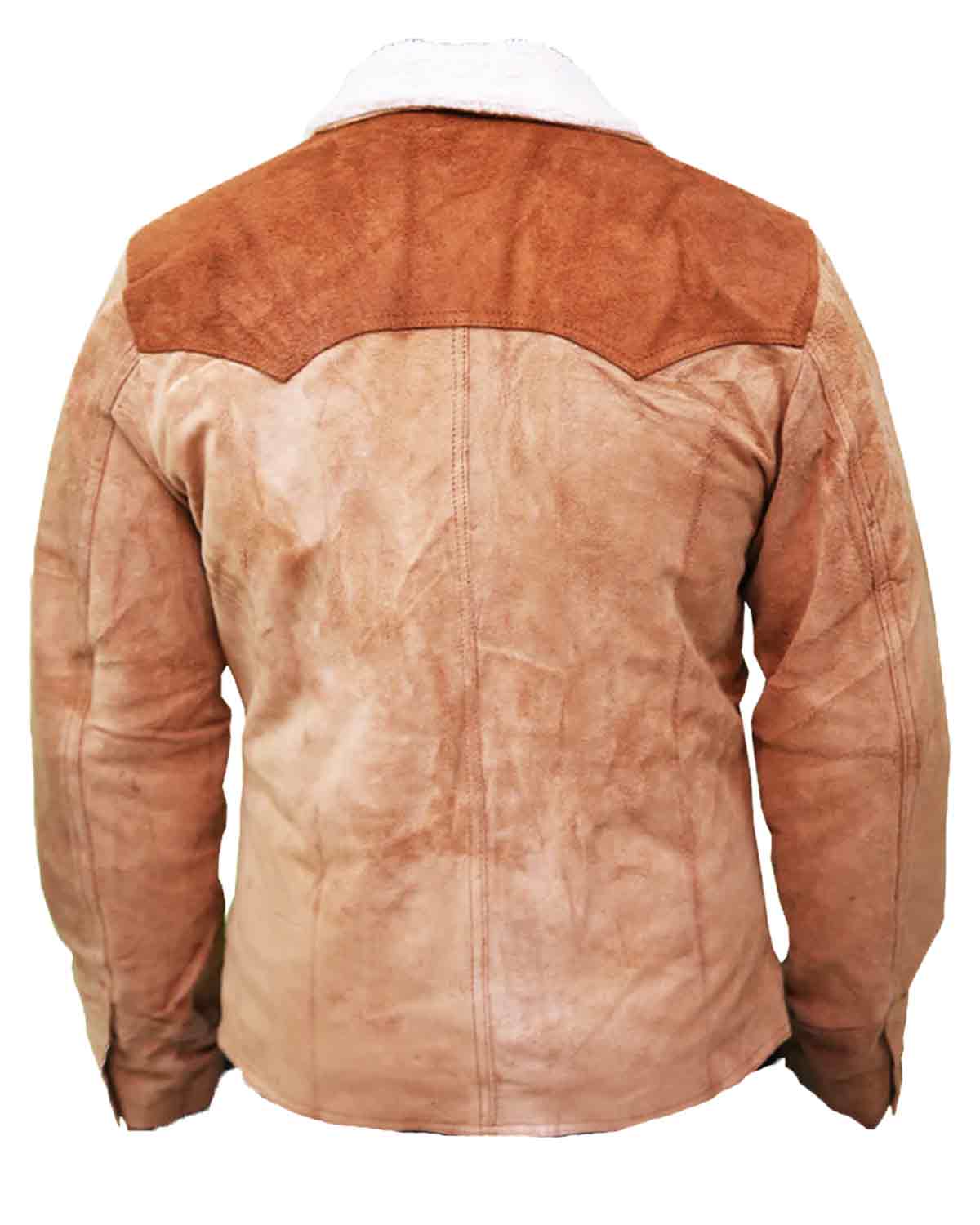 Mens Yellowstone S03 John Dutton Suede Leather Jacket