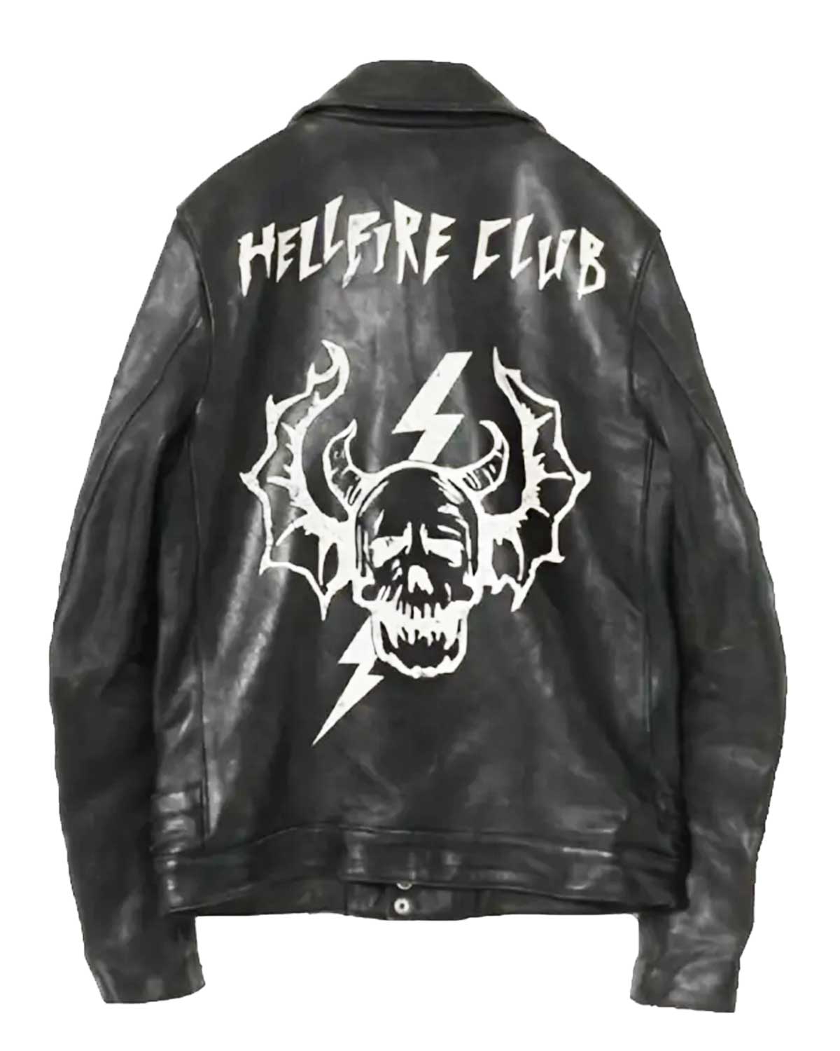 Hellfire Club Stranger Things Black Biker Jacket | Elite Jacket