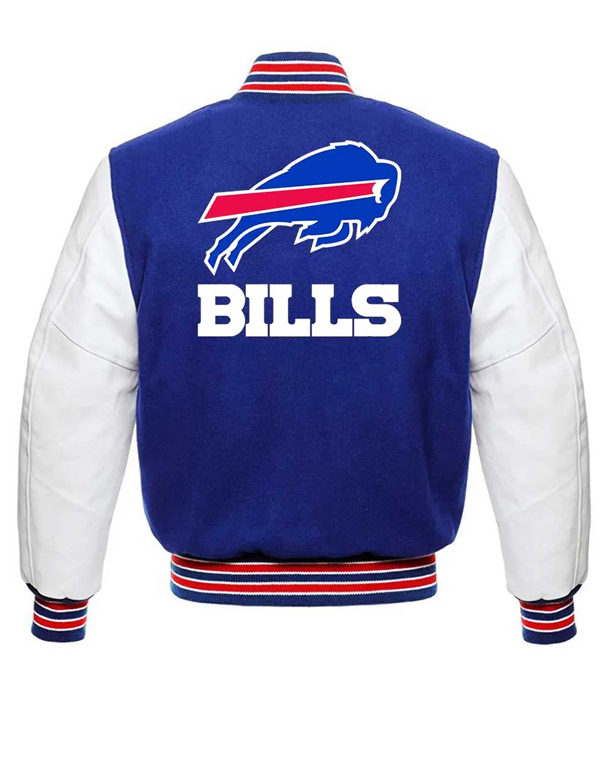 Buffalo Bills Blue And White Letterman Jacket | Elite Jacket