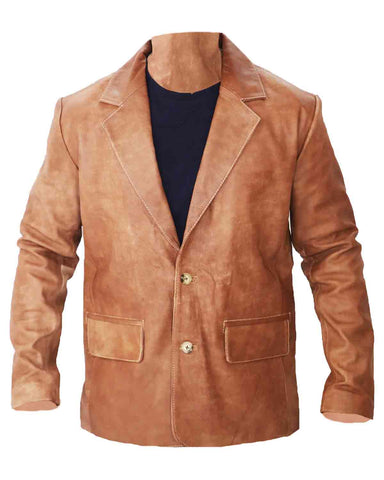 Mens Fashion Brown Leather Blazer Coat | Elite Jacket