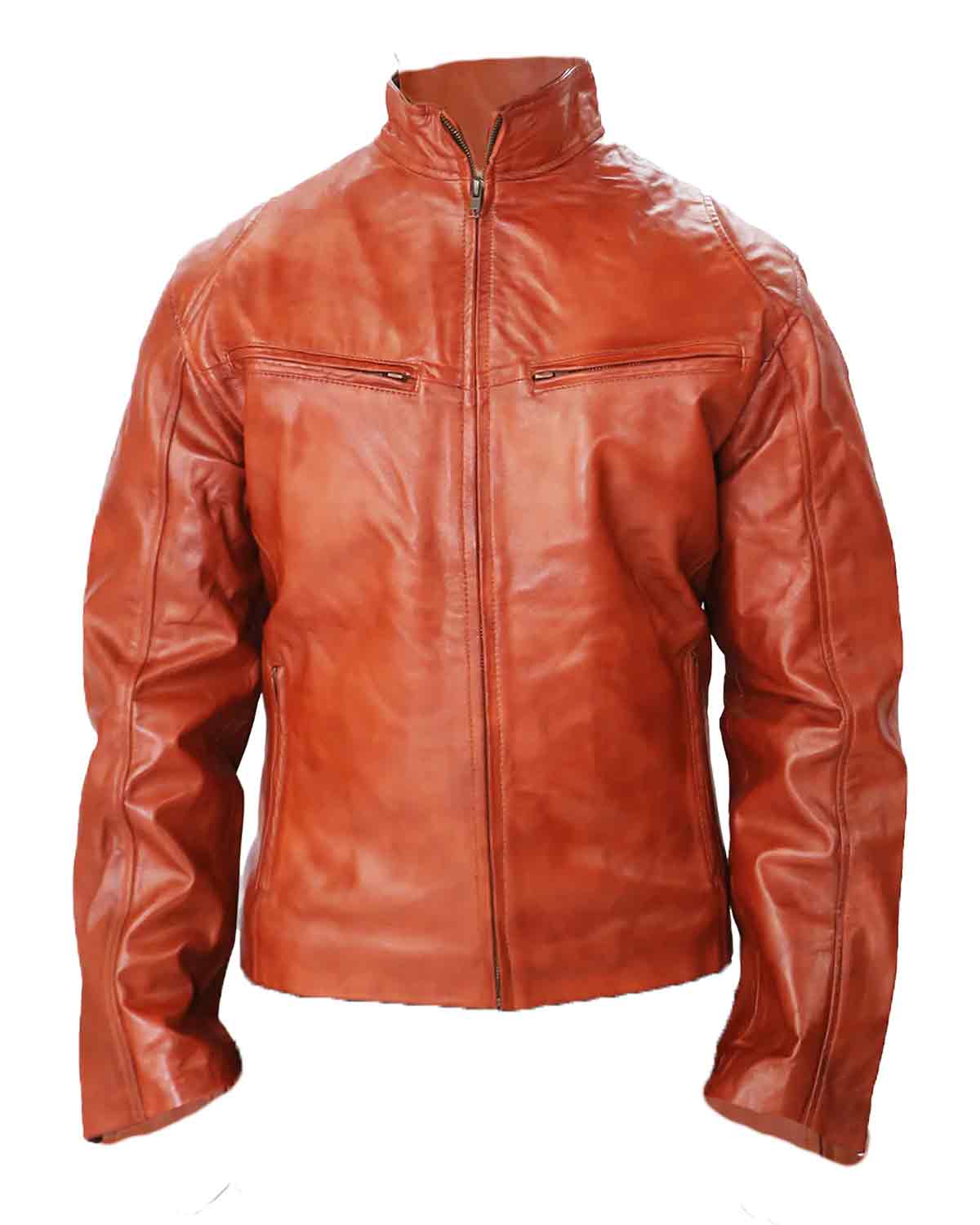 Elite Men's Fashion Brown Genuine Leather Jacket