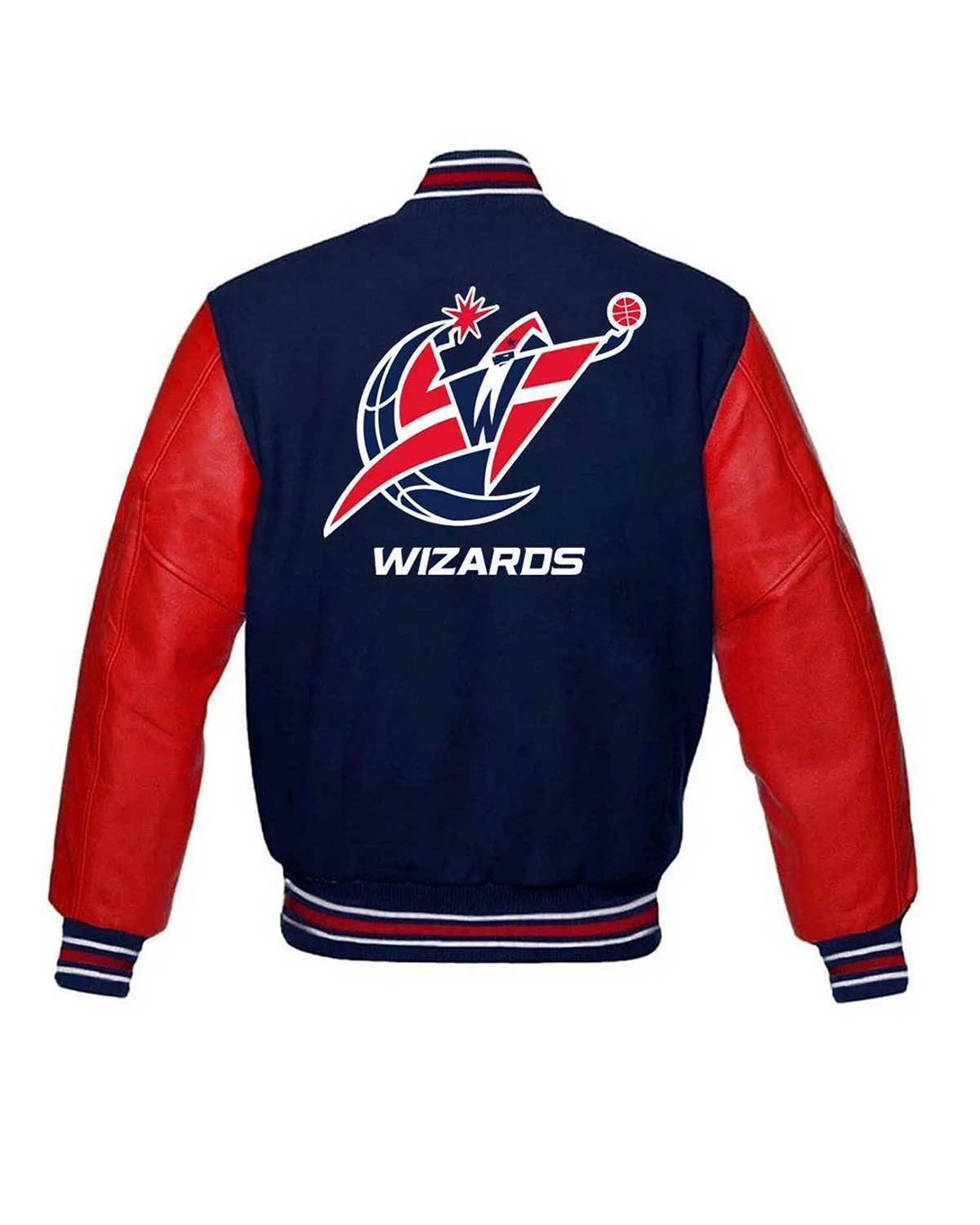 Washington Wizards Red And Blue Letterman Jacket