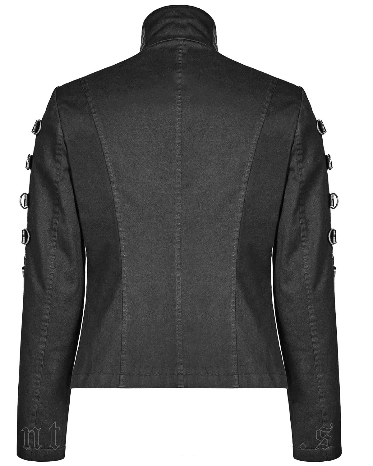 Asylum Gothic Punk Rave Black Leather Jacket | Elite Jacket