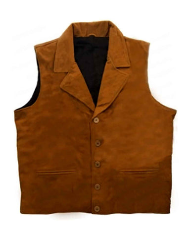 James Arness Gunsmoke Marshall Matt Dilon Brown Suede Vest