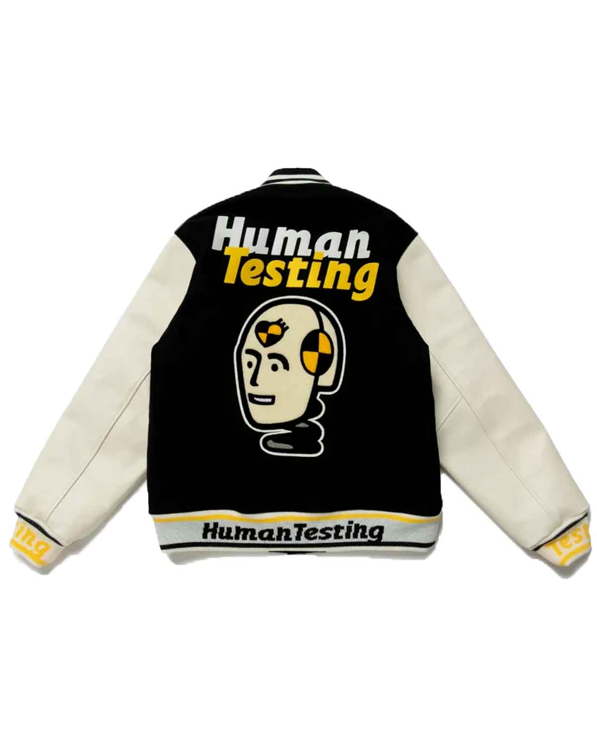 Asap Rocky Human Testing Black And White Varsity Jacket