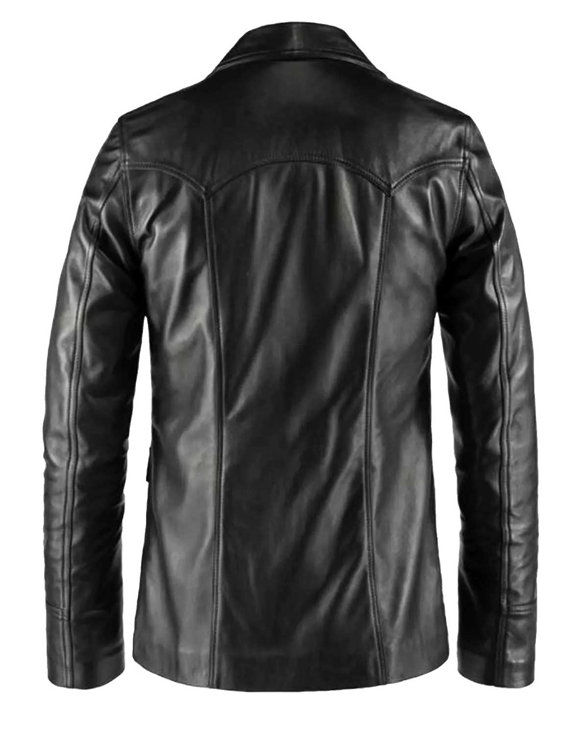 Hitman Classic 70s Black Leather Jacket | Elite Jacket