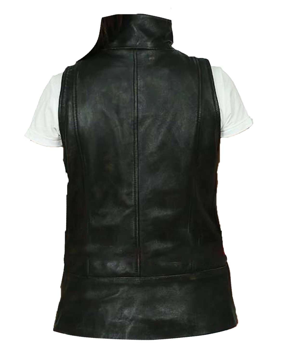 Shailene Woodley The Divergent Allegiant Green Leather Vest