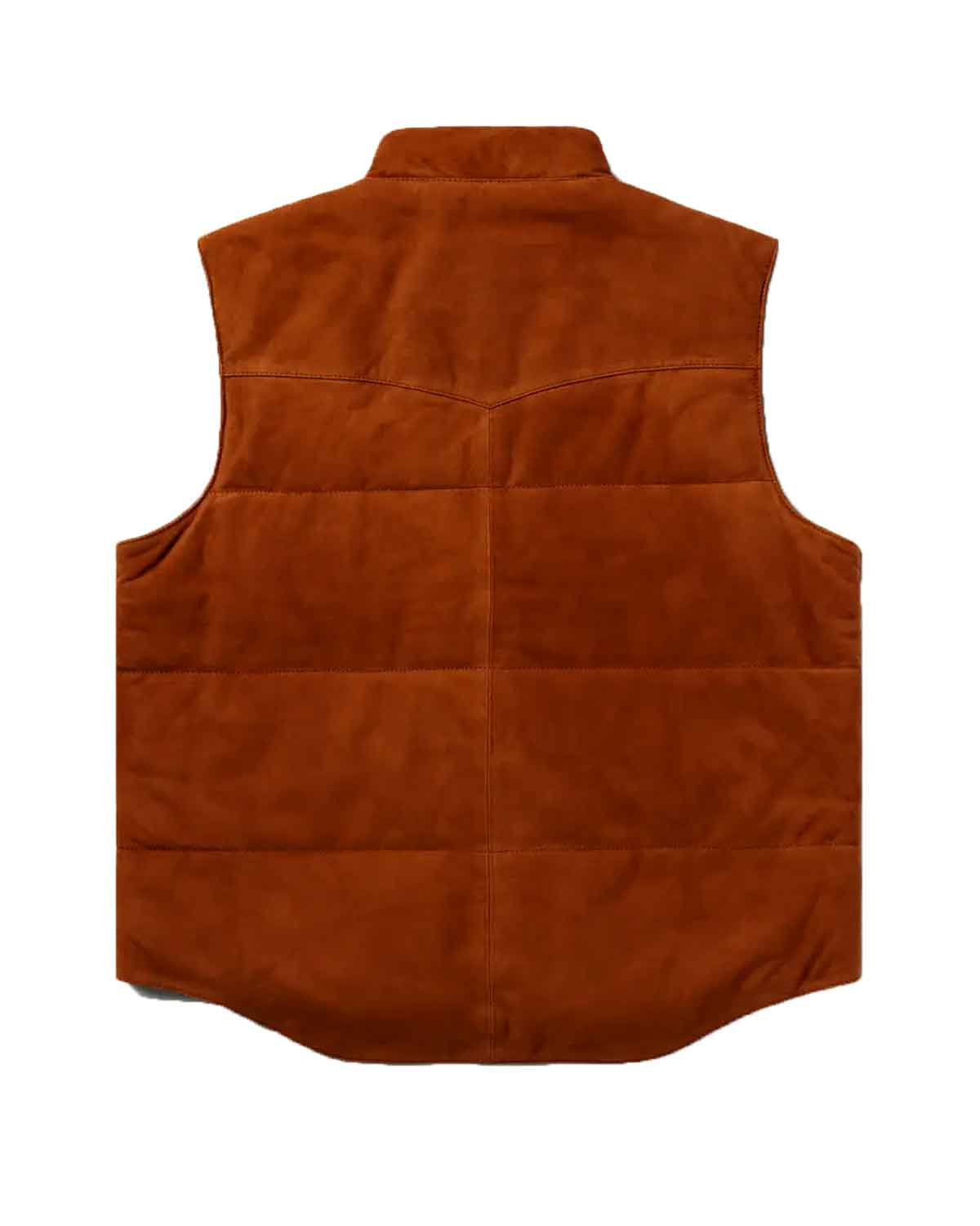 Mens Brown Western Design Suede Leather Vest | Elite Jacket