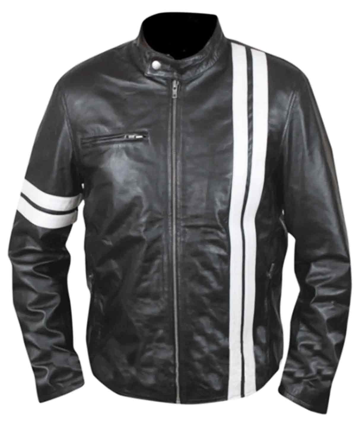 Elite John Tanner Driver San Francisco Black Biker Leather Jacket