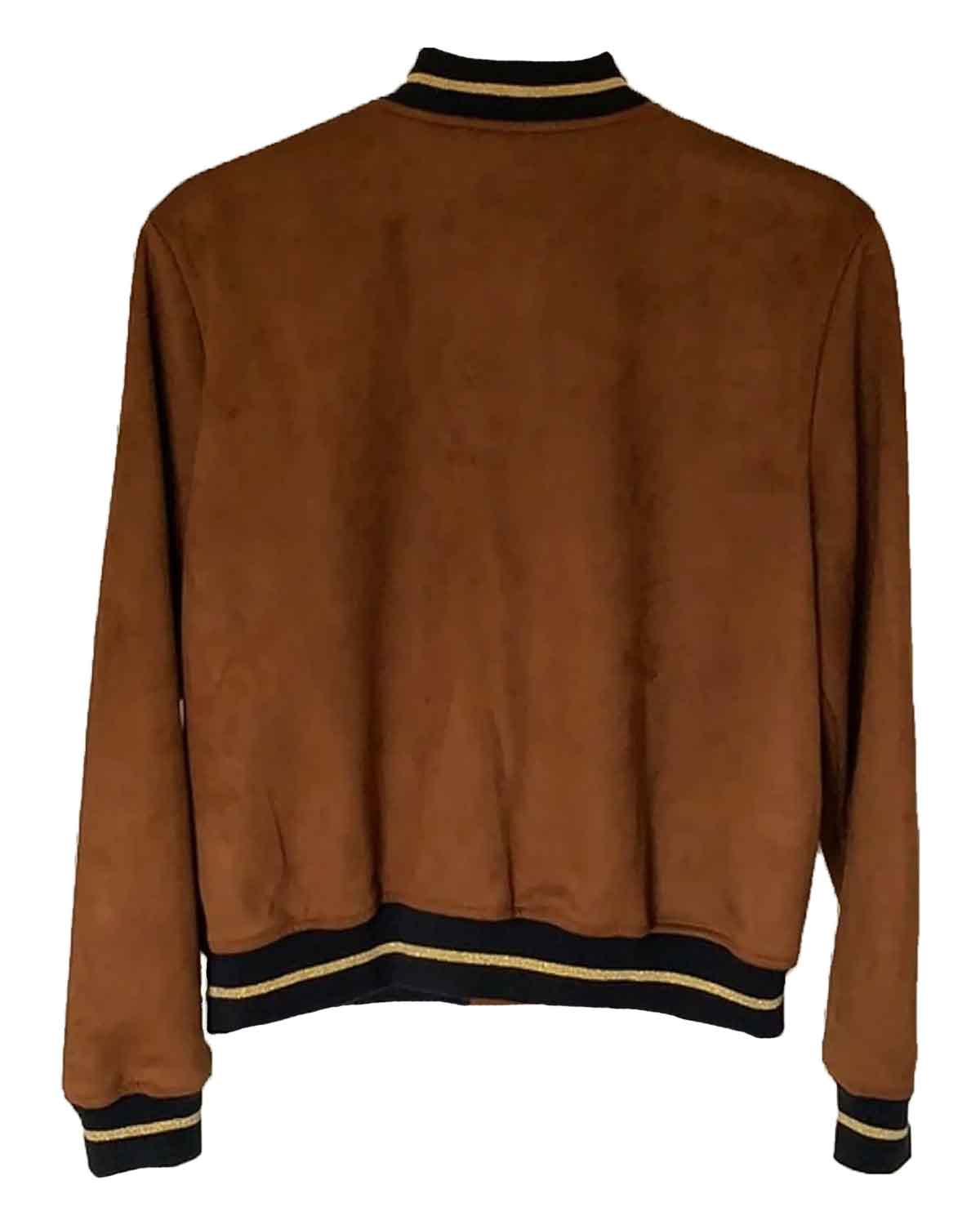 Izzy Lisko Home Before Dark Kylie Rogers Bomber Suede Jacket