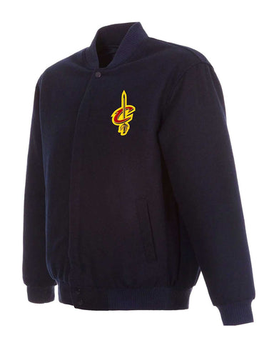 Cleveland Cavaliers Bomber Navy Blue Wool Jacket | Elite Jacket