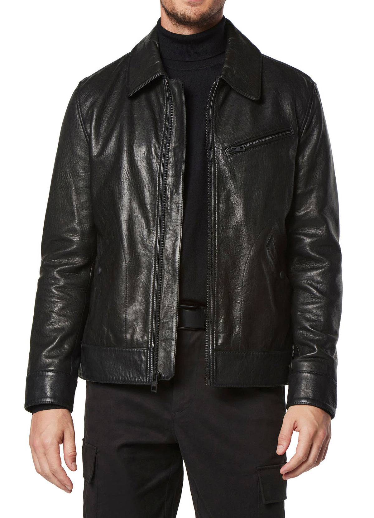 A Little Bit Older A Black Leather Jacket Mens Vintage Black Leather Jacket | Shop Now! – Elite Jacket