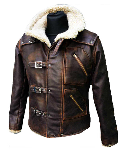 Wolfenstein New Order BJ Blazkowicz Shearling Leather Jacket