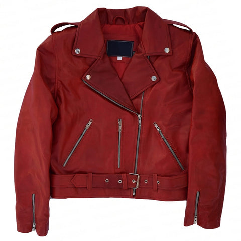 Elite Last Christmas Emilia Clarke Red Leather Jacket