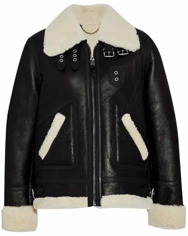 Womens B3 Aviator Shearling Leather Jacket | Elite Jacket