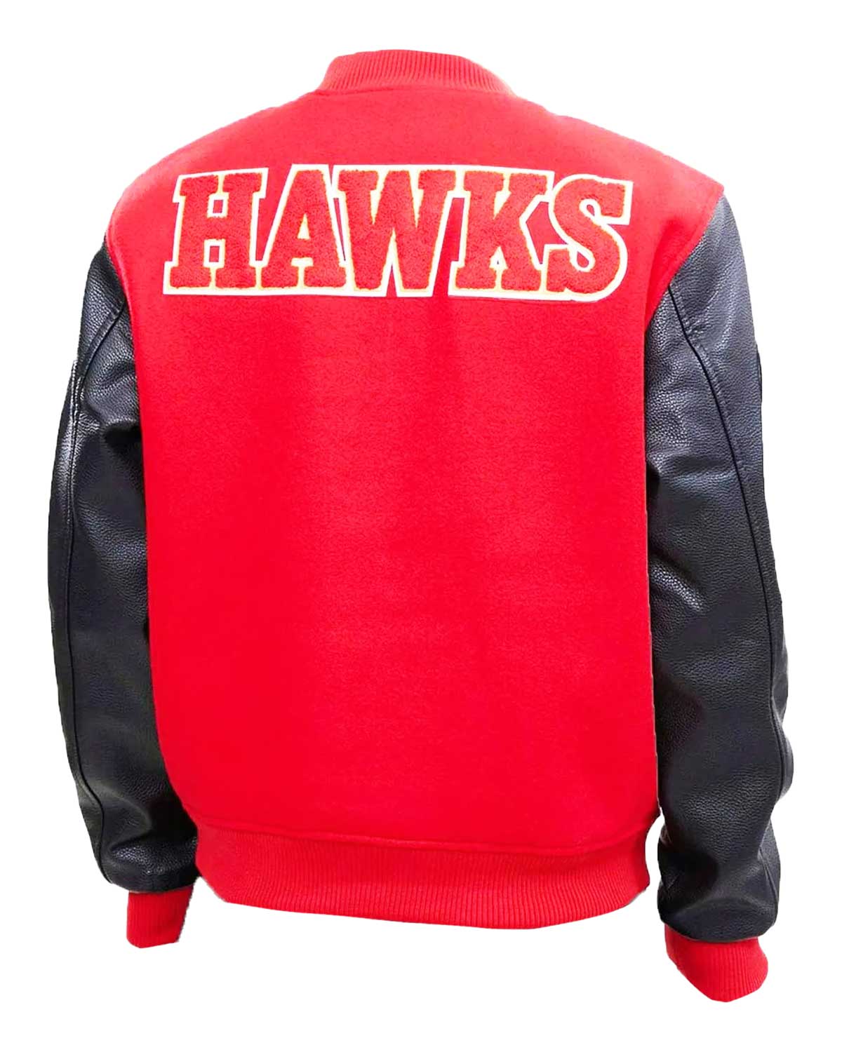 Atlanta Hawks Letterman Red And Black Jacket | Elite Jacket