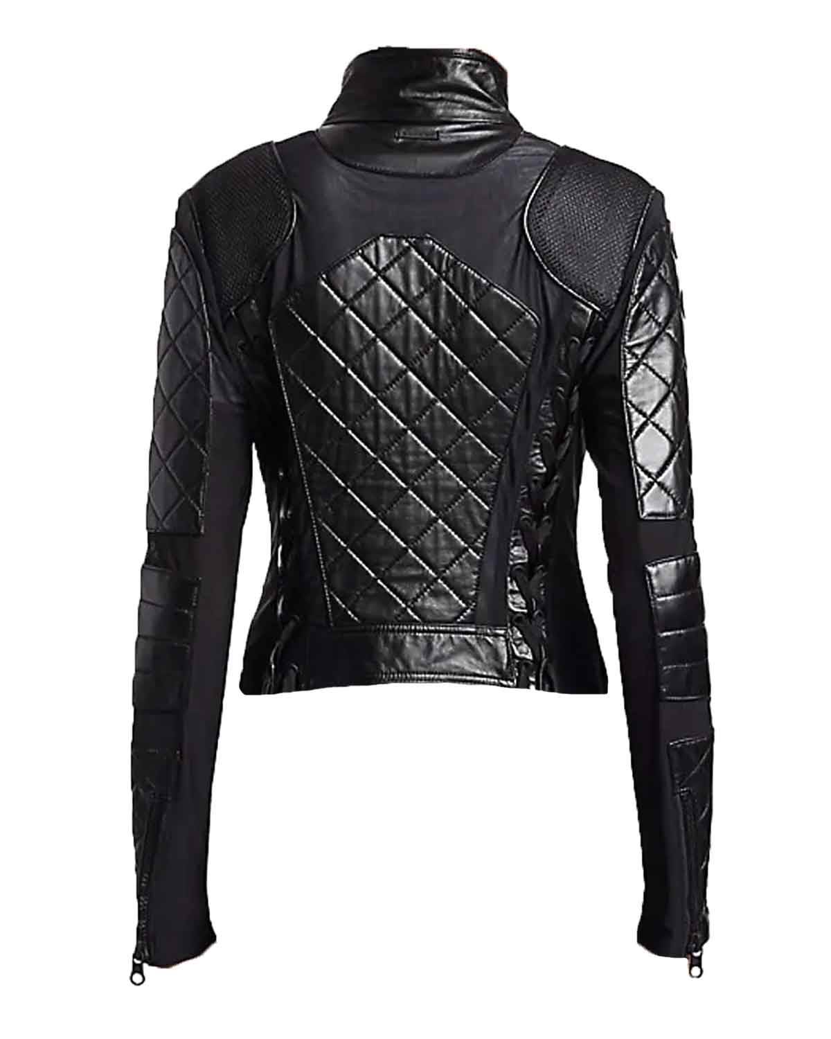  Jada Pinkett Smith The Equalizer TV Show Black Biker Jacket