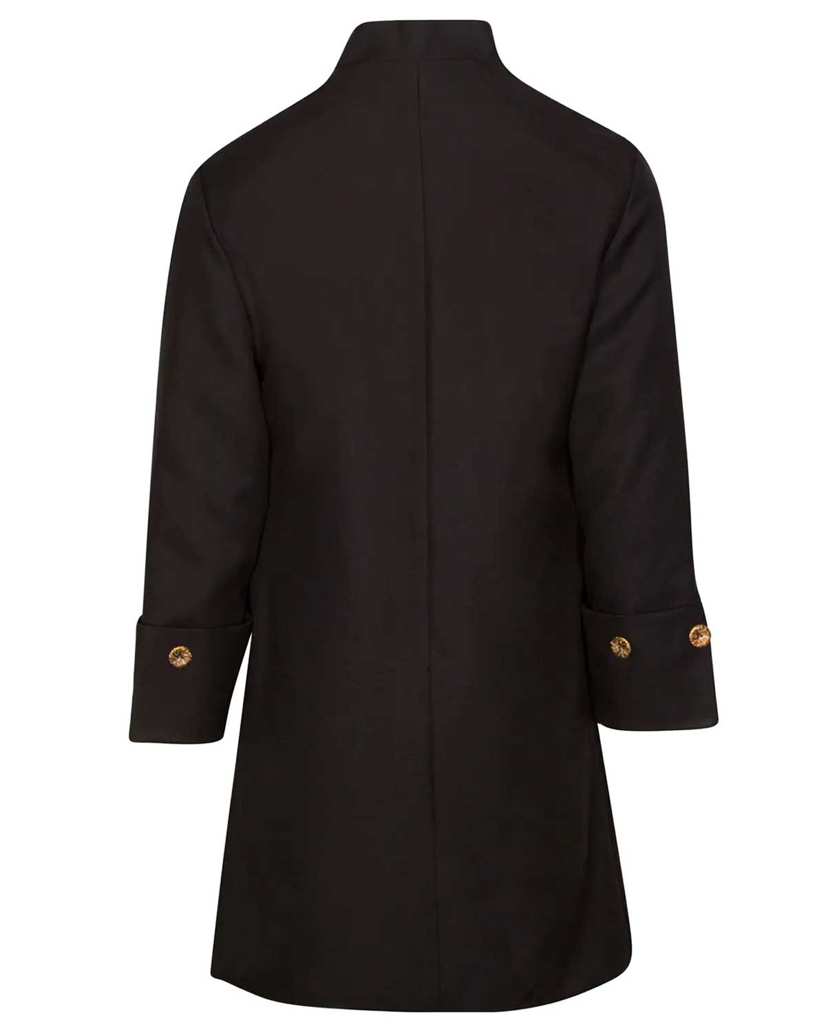 Colonial Civilian Militia Black Wool Coat | Elite Jacket