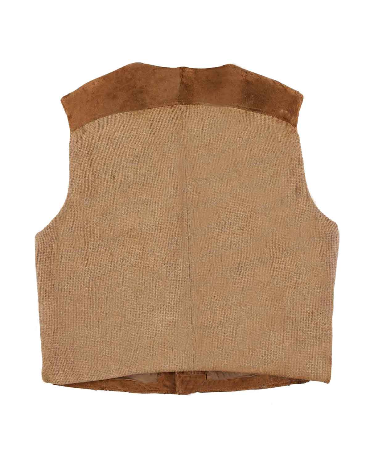 John Wayne The Cowboys Movie Brown Leather Vest