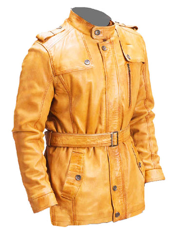 Hunter Tan Brown Fur Leather Biker Jacket | Elite Jacket