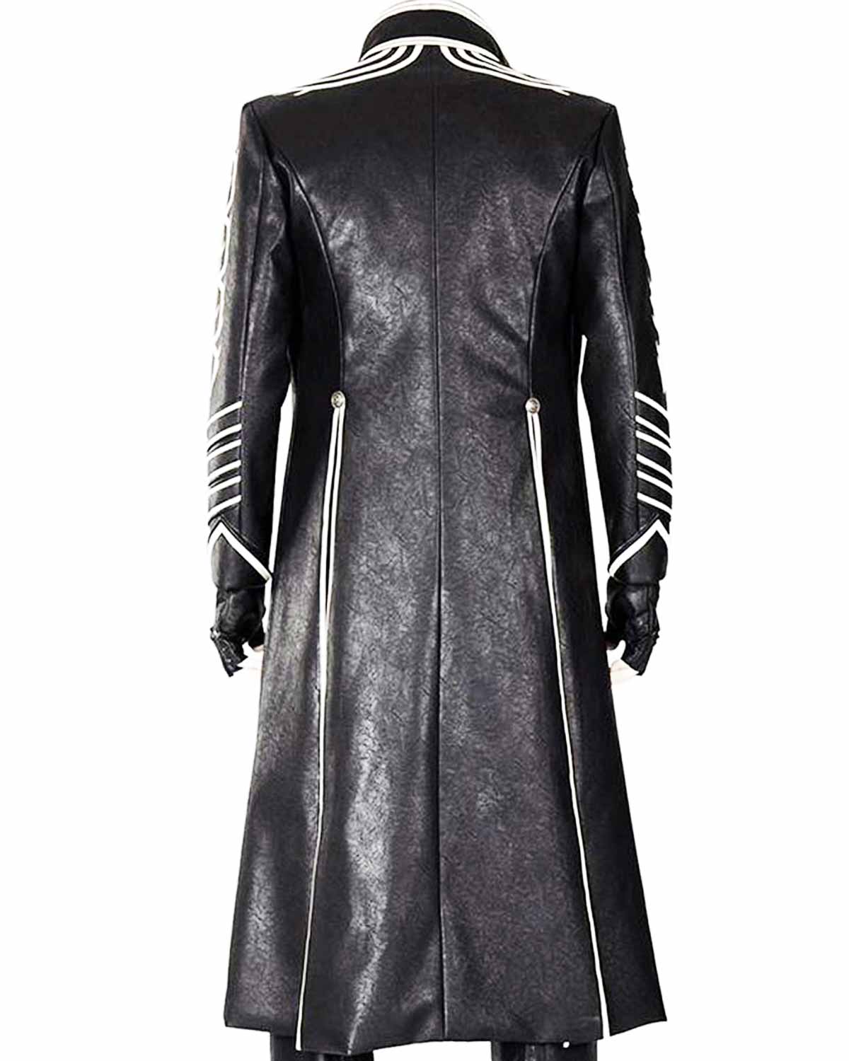 Devil May Cry 5 Game Vergil Black Leather Coat | Elite Jacket