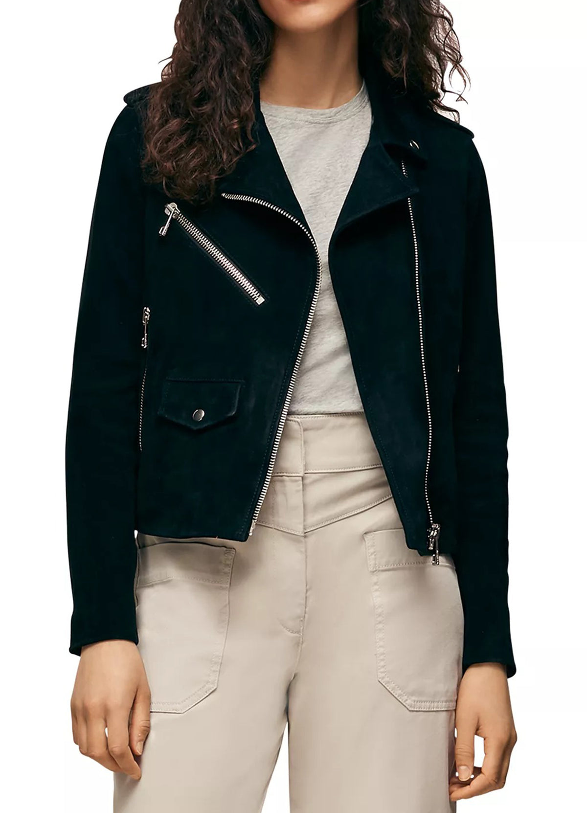 Womens Dark Green Suede Leather Jacket | Shop Now! – Elite Jacket