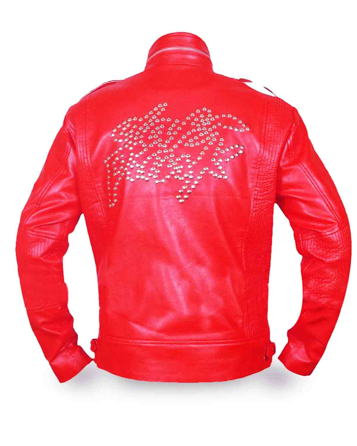 Elite Daft Punk Red Leather Jacket