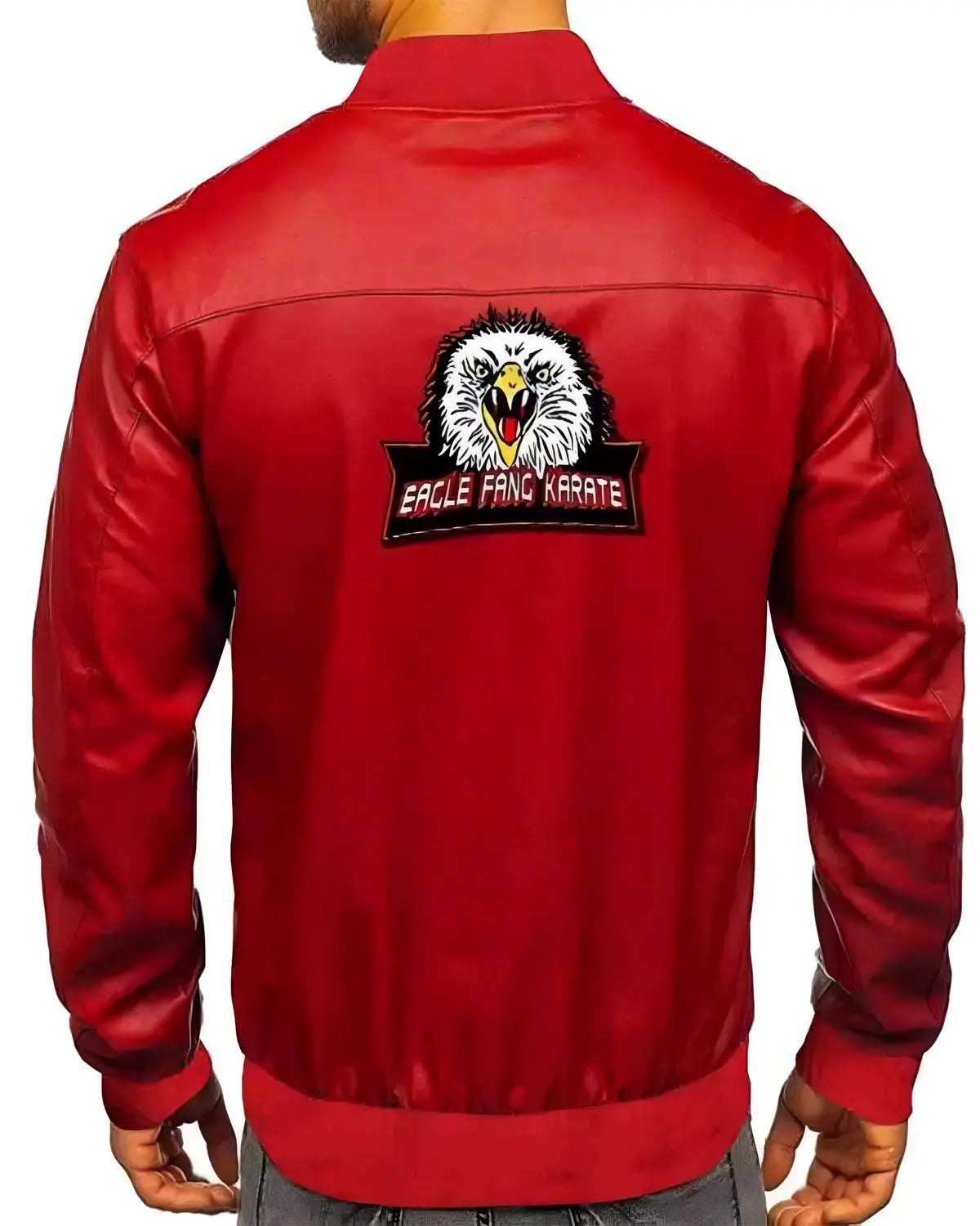 Cobra Kai Eagle Fang Karate Cosplay Mens Red Jacket