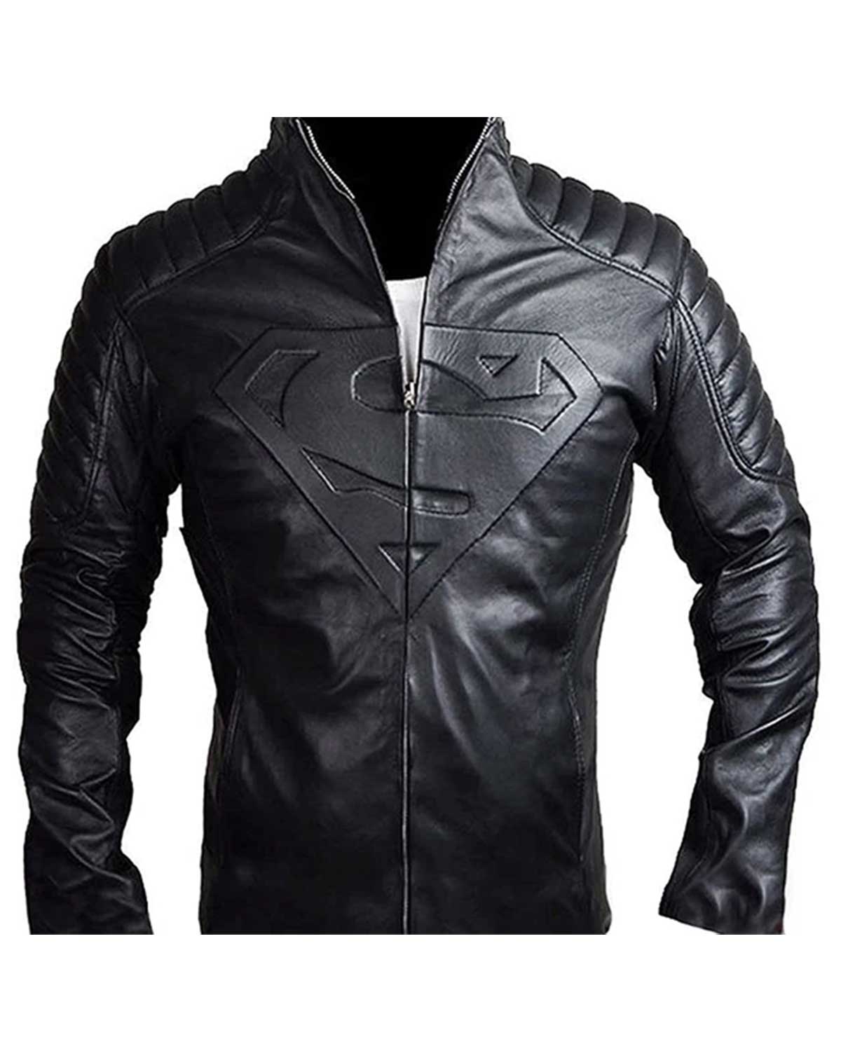 Mens Black Superman Genuine Leather Jacket | Elite Jacket
