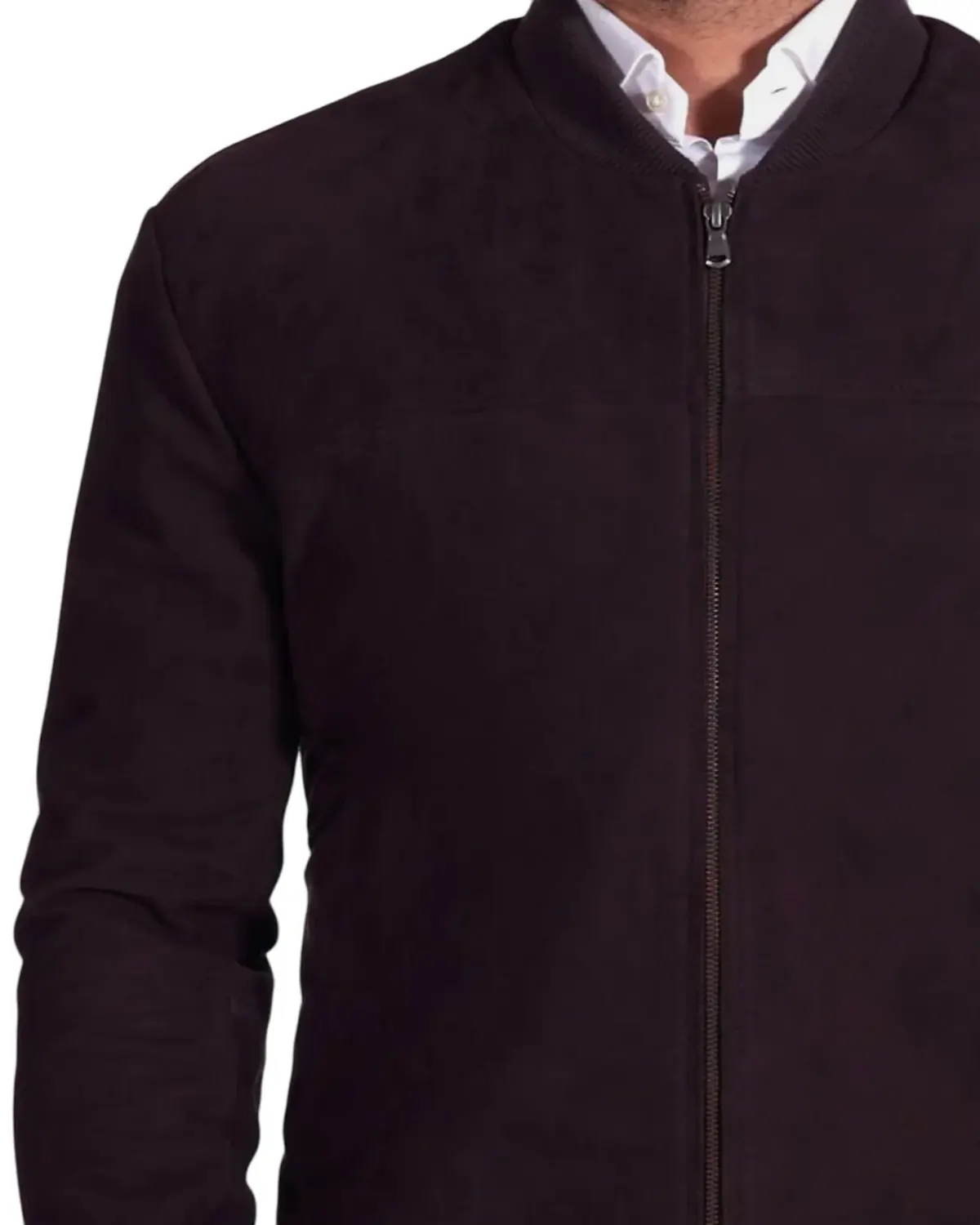 Mens Dark Purple Suede Leather Jacket | Elite Jacket