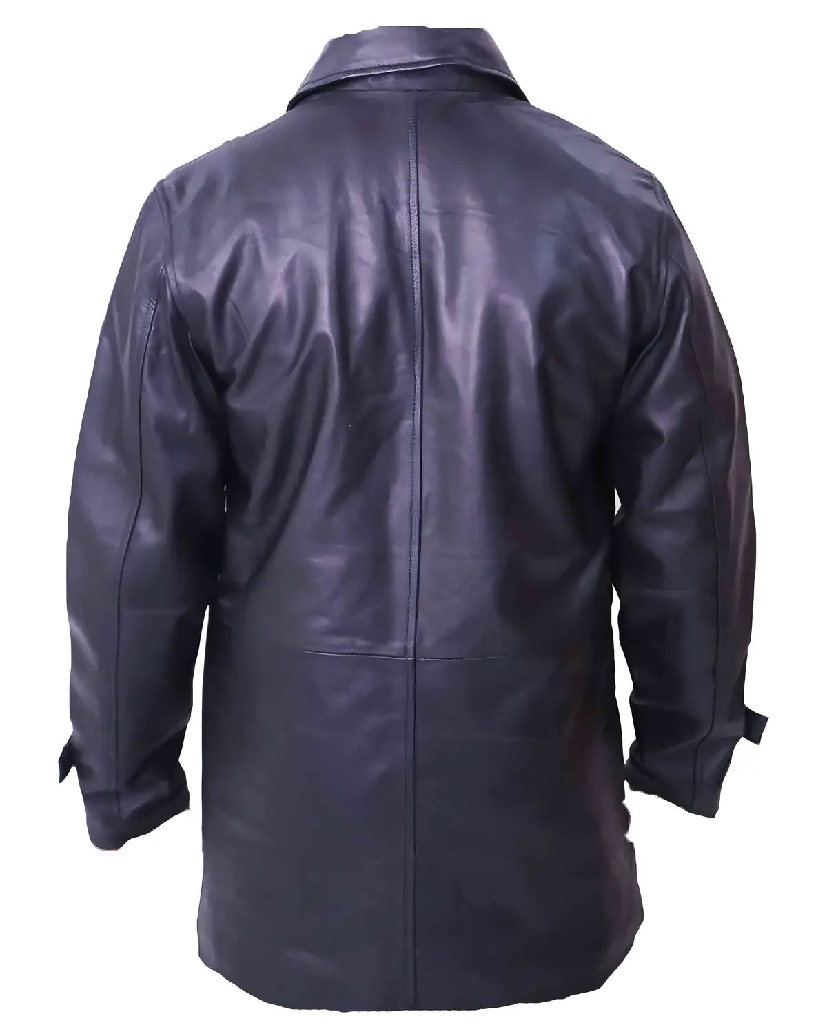 Mens Black Genuine Leather Long Coat | Elite Jacket