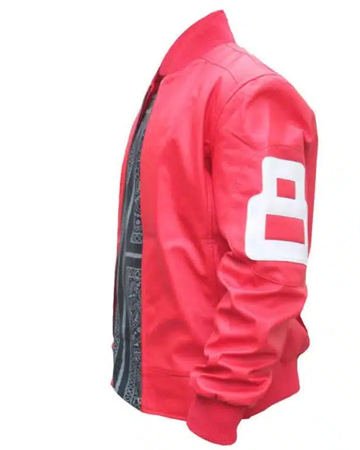 Womens Pink Unisex 8 Ball Bomber Leather Jacket | Elite Jacket