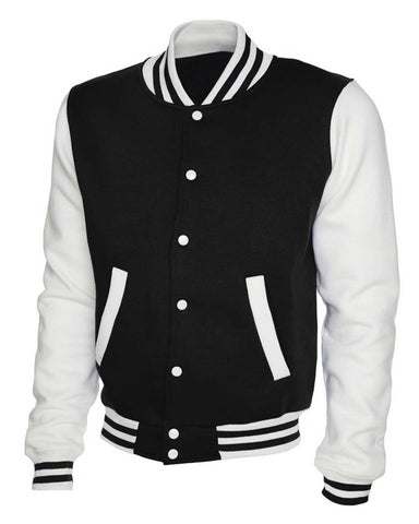 Elite Men's Letterman Black and White Varsity Jacket