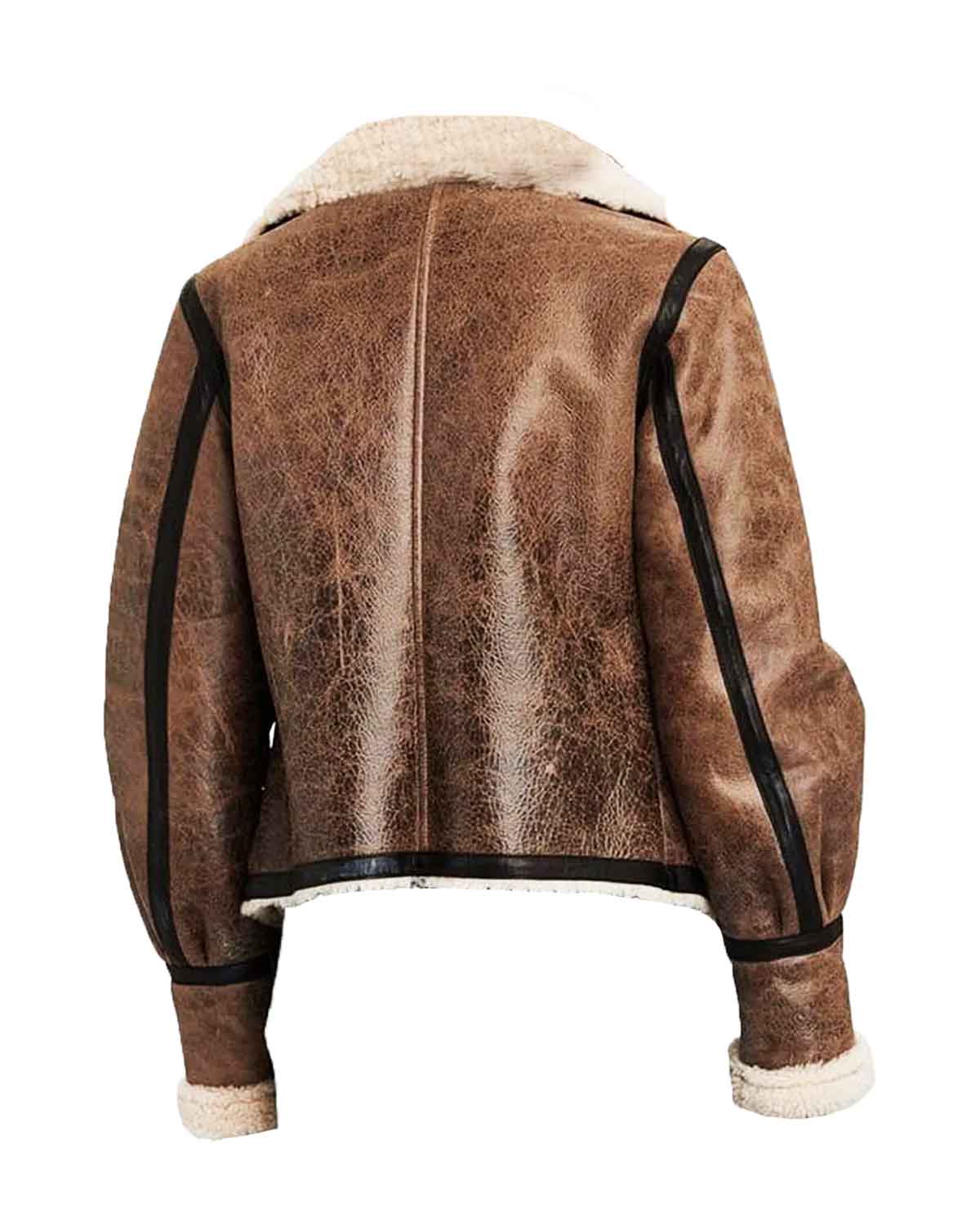 Fate S02 Paulina Chávez Brown Shearling Jacket | Elite Jacket