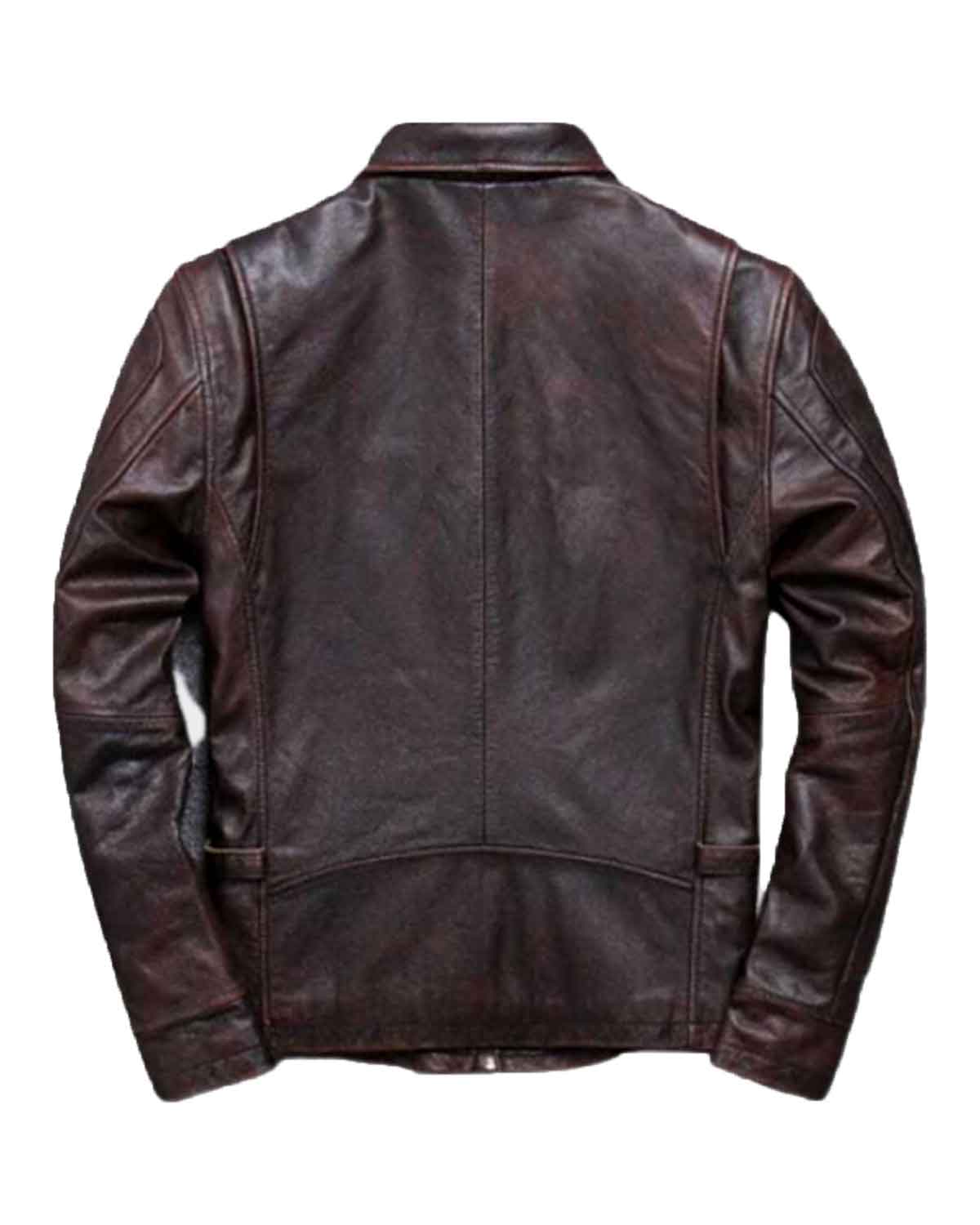 Mens Brown Vintage Biker Leather Jacket | Elite Jacket