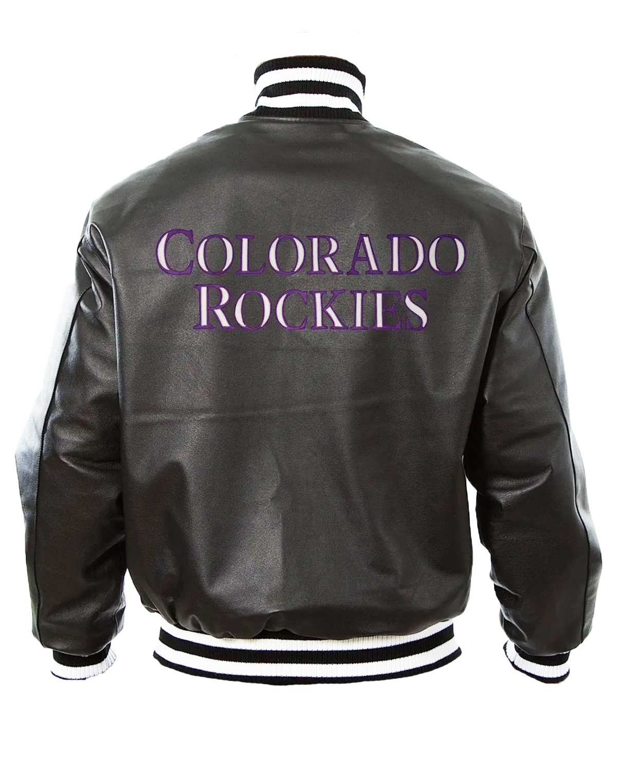 Colorado Rockies Black Leather Bomber Jacket | Elite Jacket