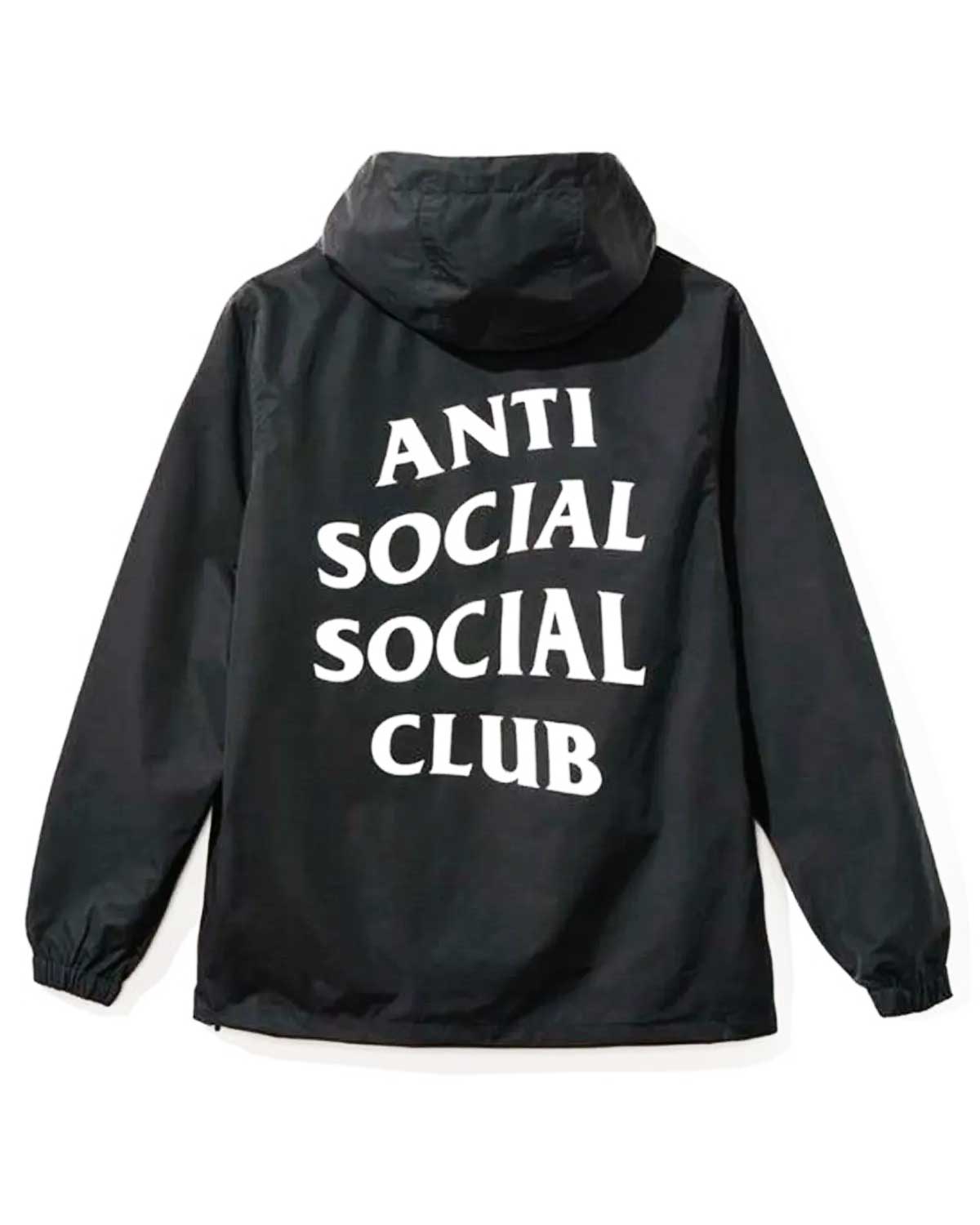 Anorak Anti Social Social Club Black Hooded Jacket | Elite Jacket