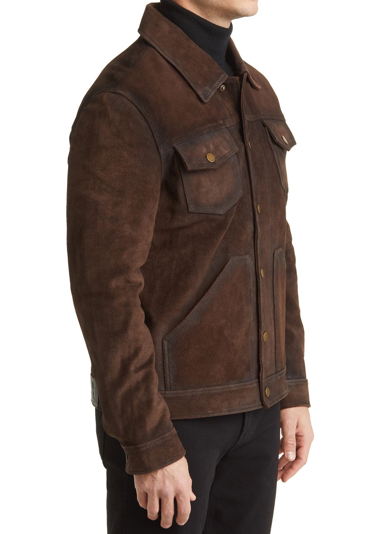 Mens Chocolate Brown Suede Leather Jacket | Shop Now! – Elite Jacket