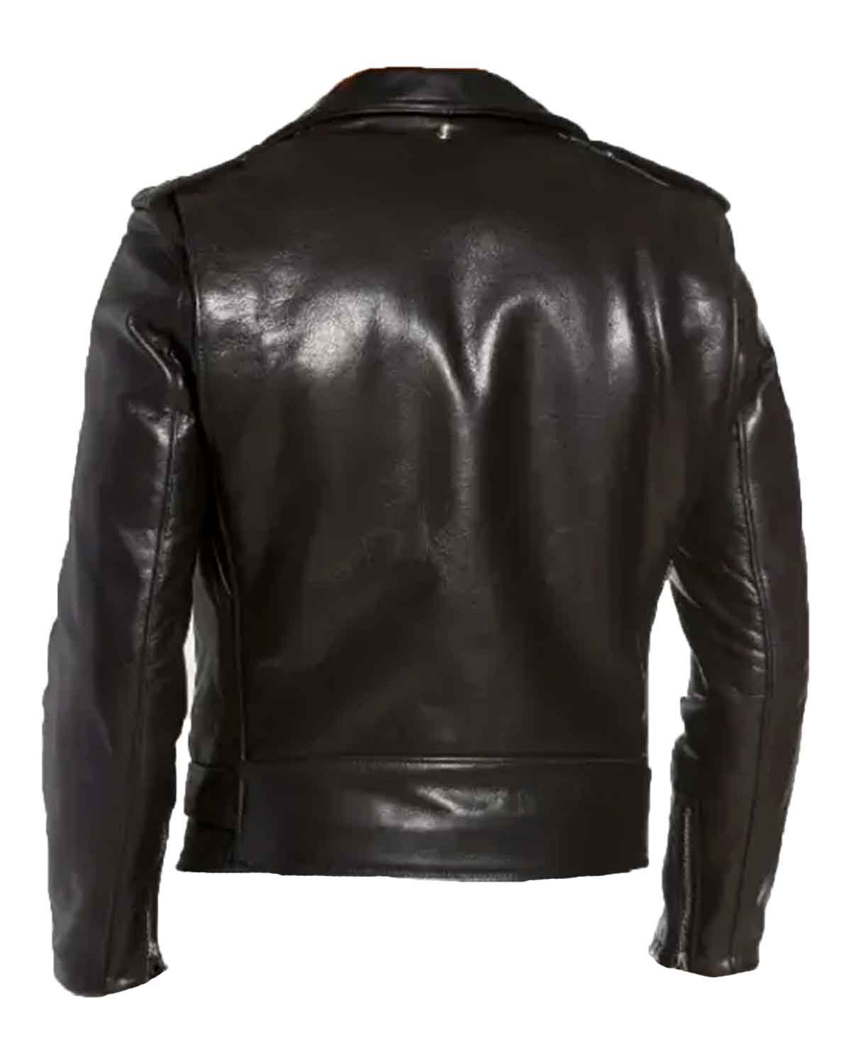 Mens Cowhide Black Leather Moto Jacket | Elite Jacket