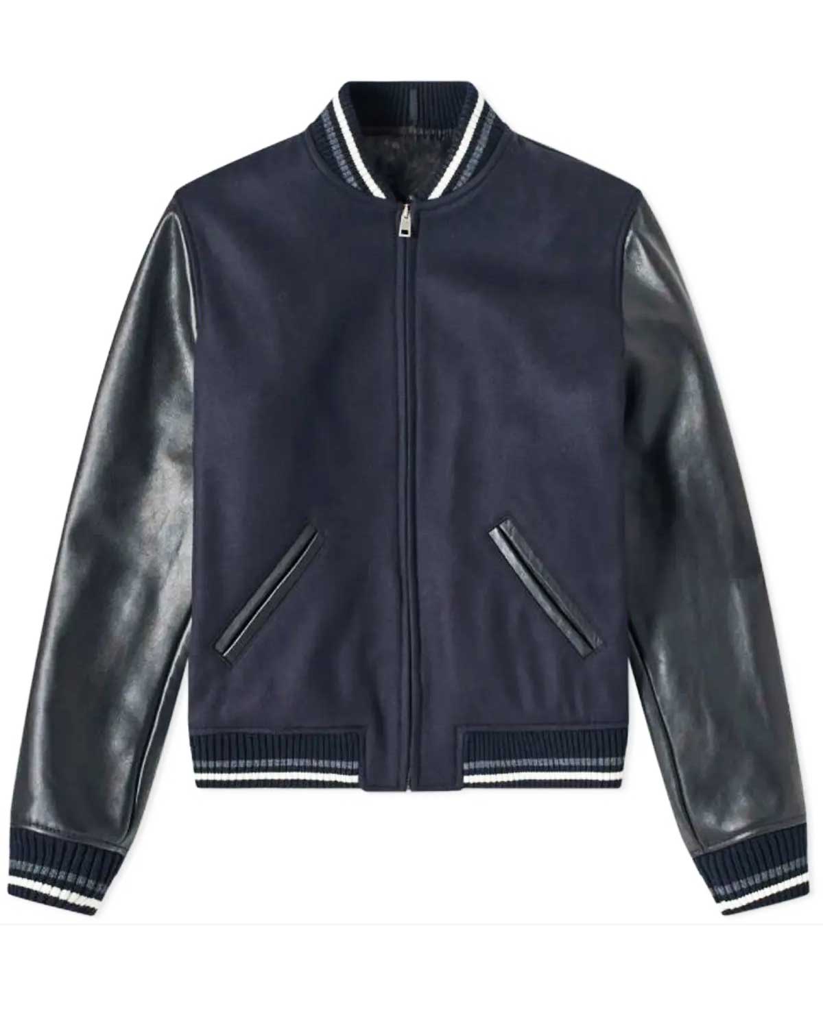 APC Blouson Blue And Black Copper Varsity Jacket | Elite Jacket