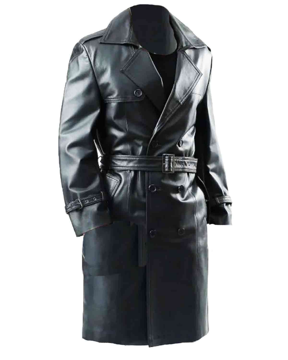 Adam Lambert Double Breasted Black Trench Coat | Elite Jacket