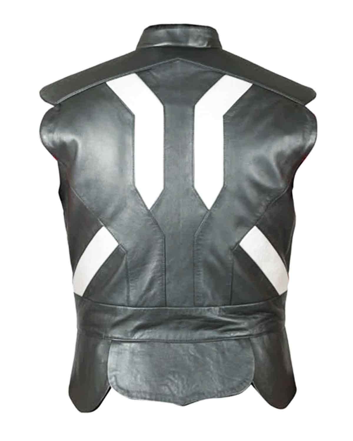 Mens Thor Avengers Age of Ultron Black Leather Vest | Elite Jacket