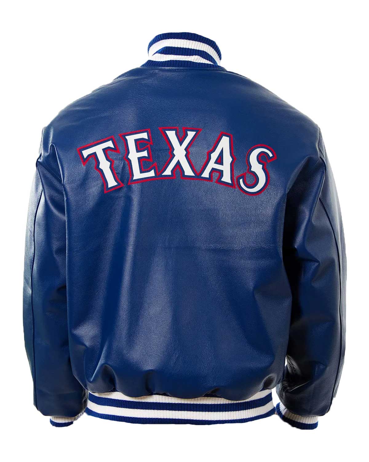 Texas Rangers Royal Blue Leather Letterman Jacket