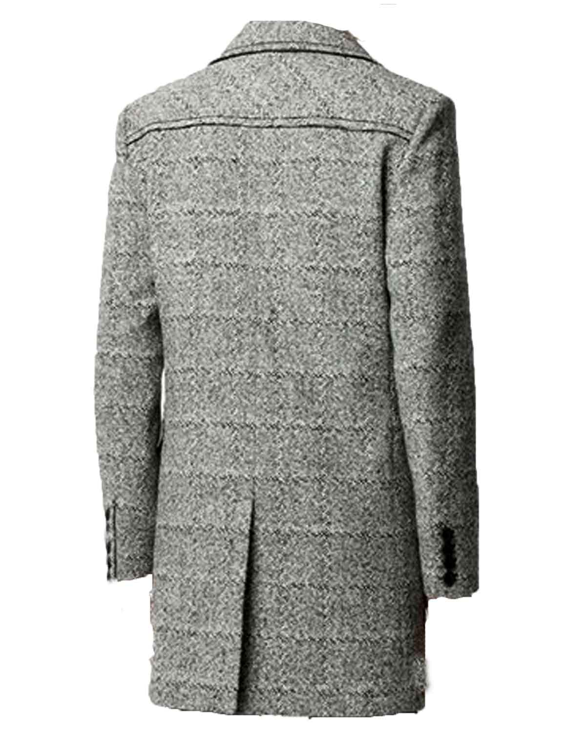 Jeff Colby Dynasty TV Series Sam Adegoke Mid Length Grey Coat