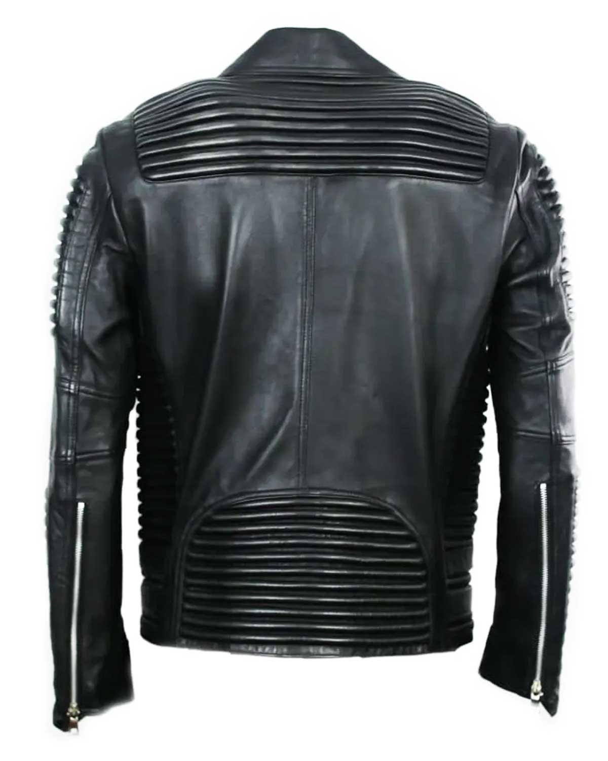 Mens Godspeed Padded Leather Biker Jacket | Elite Jacket