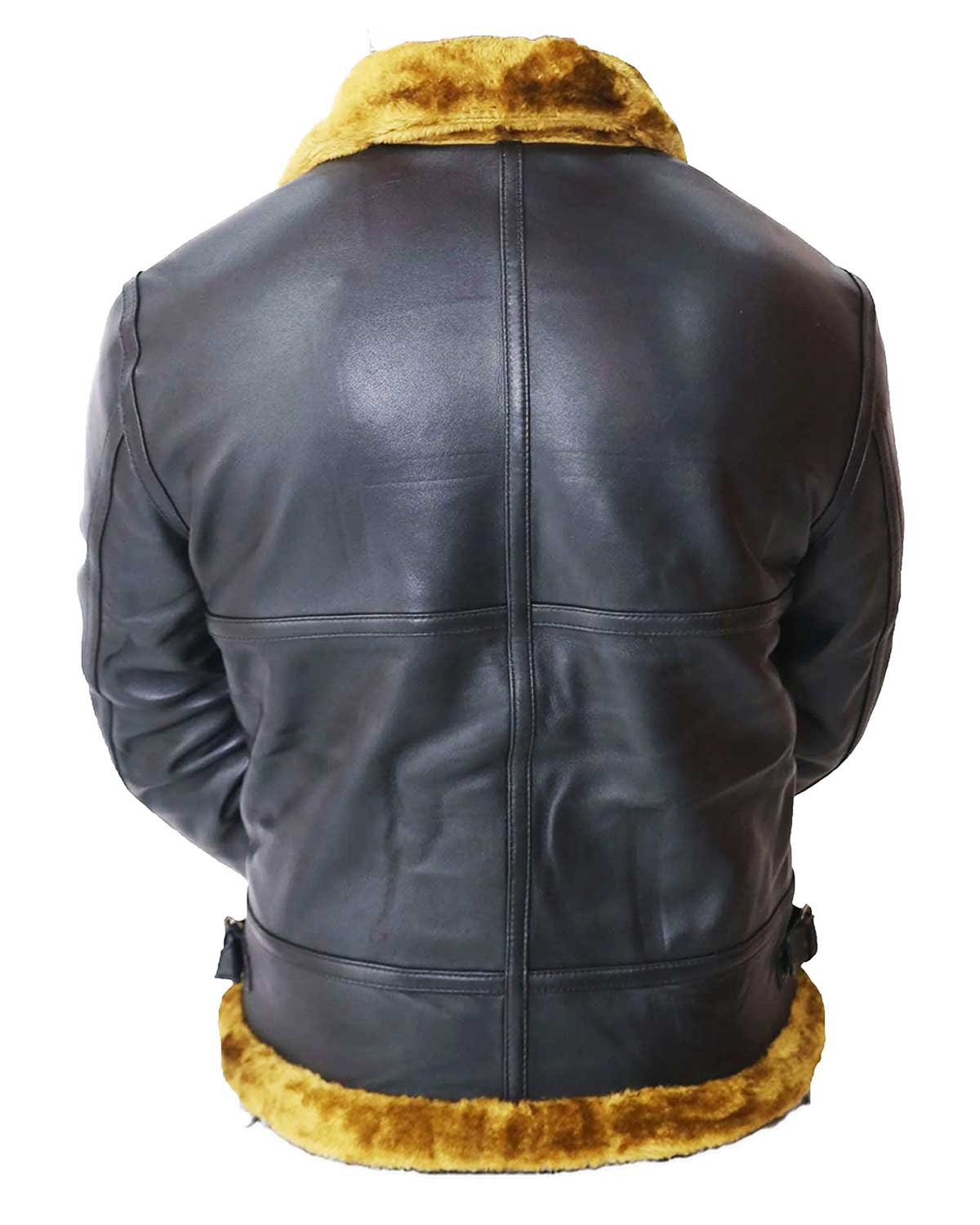 Elite B3 Bomber Men's Real Shearling Black Winter Leather Jacket