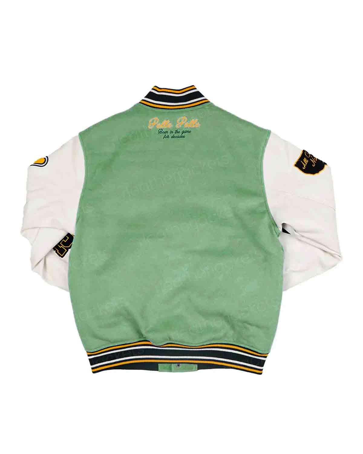 Mens Pelle Pelle World Famous Green Varsity Jacket 