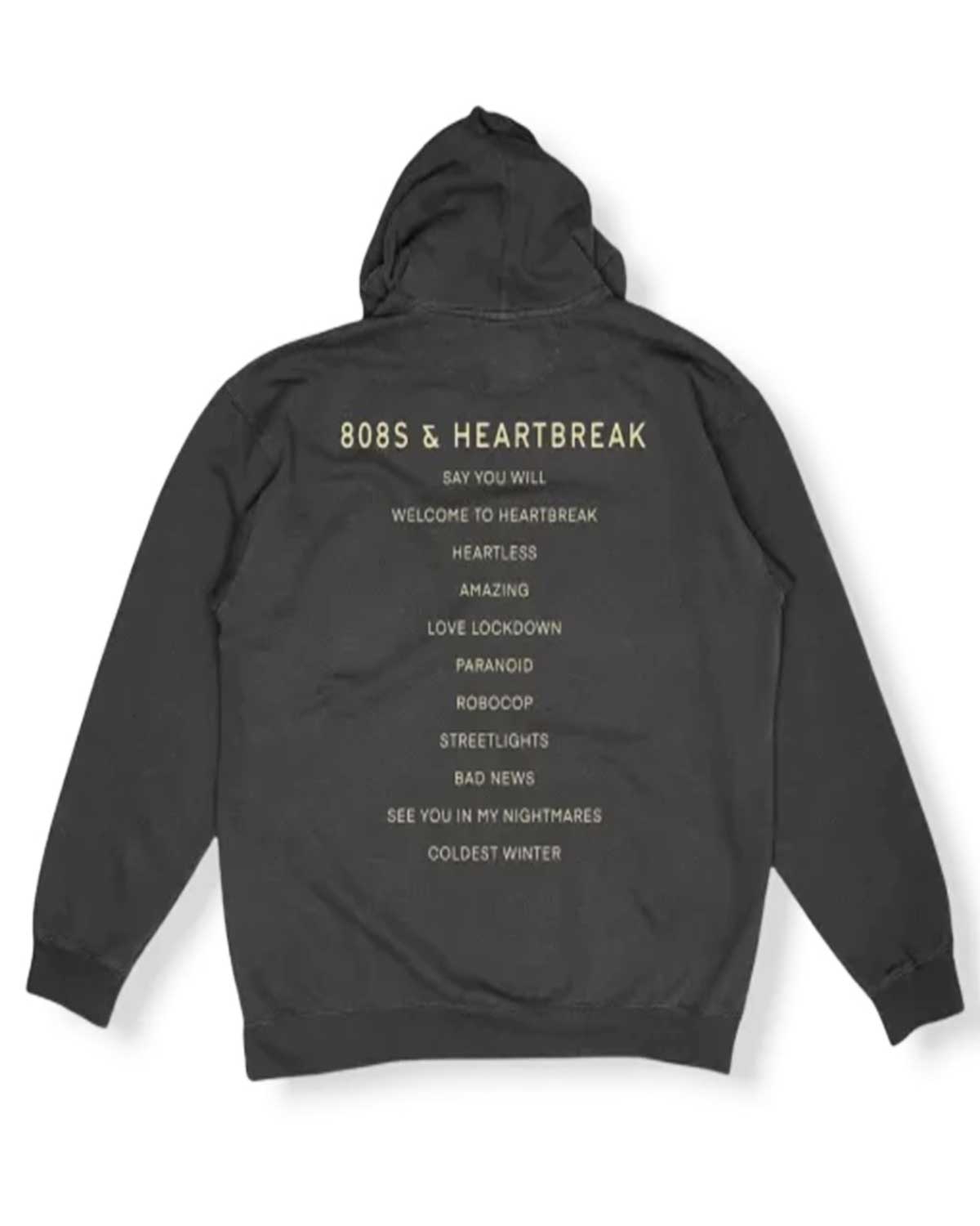 Mens 808s and Heartbreak Leather Hoodie | Elite Jacket